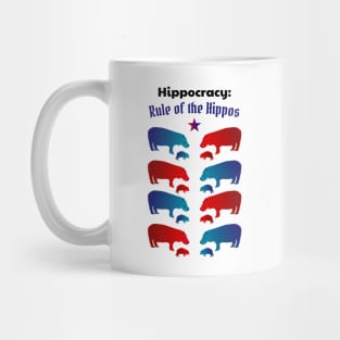 Hippocracy, Rule of the Hippos- Funny Hippopotamus Design Mug